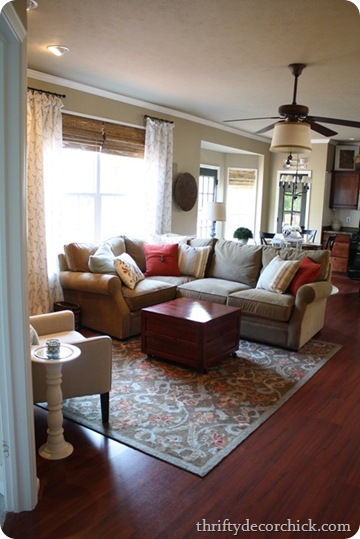 family room tan walls