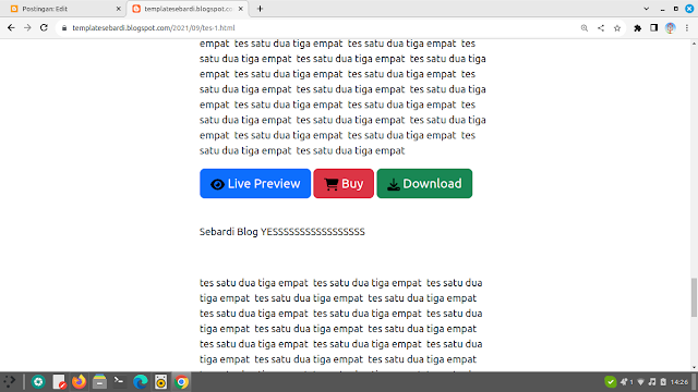 Cara Memasukan Button Bootstrap Kedalam Artikel Blogspot