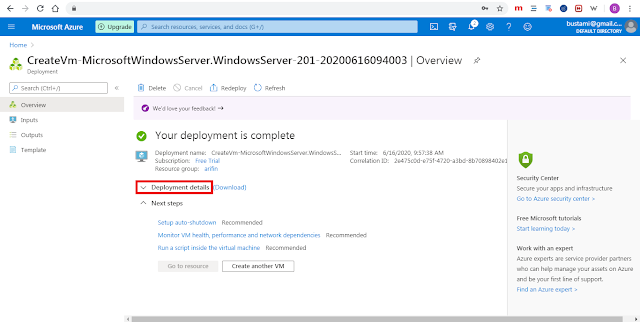 Cara Membuat Windows Virtual Machine di Microsoft Azure