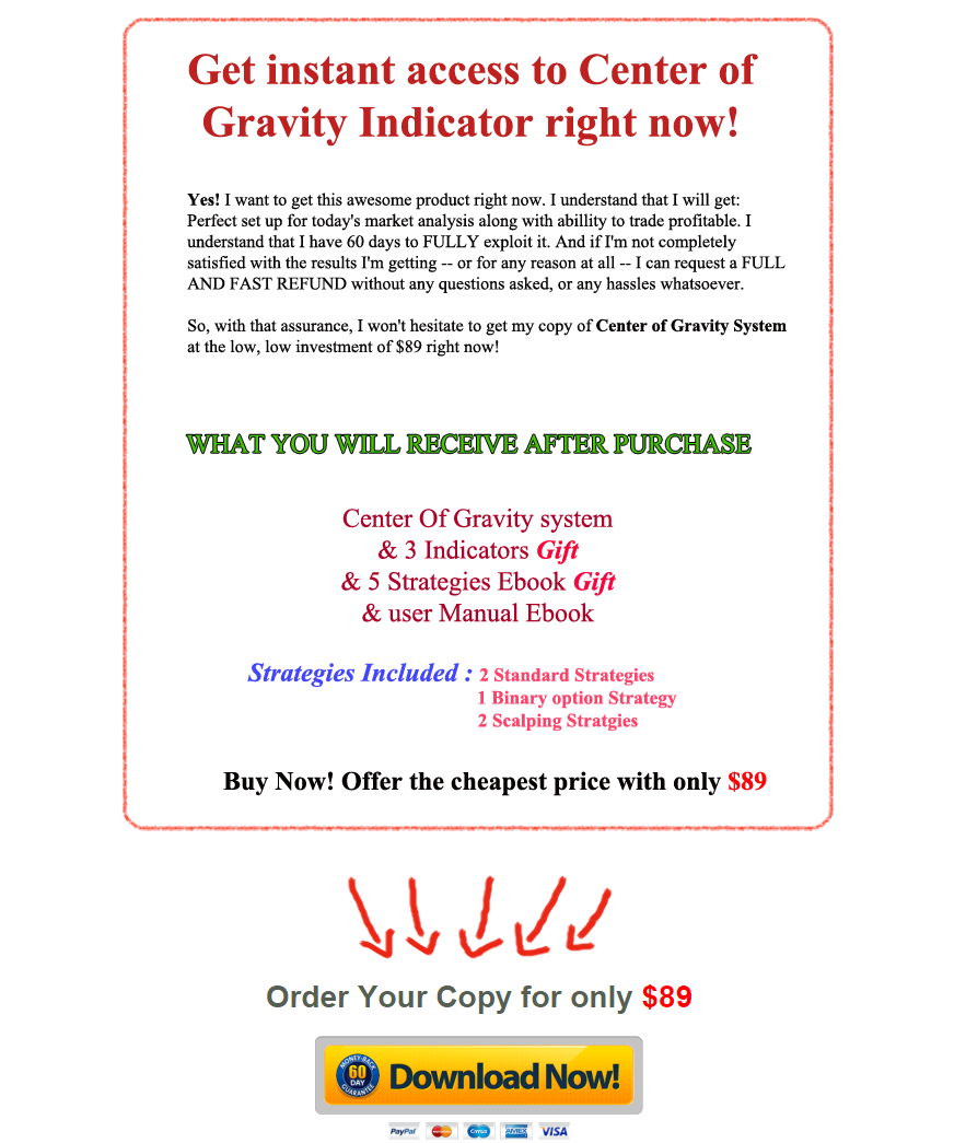 Center Of Gravity Forex System Trading