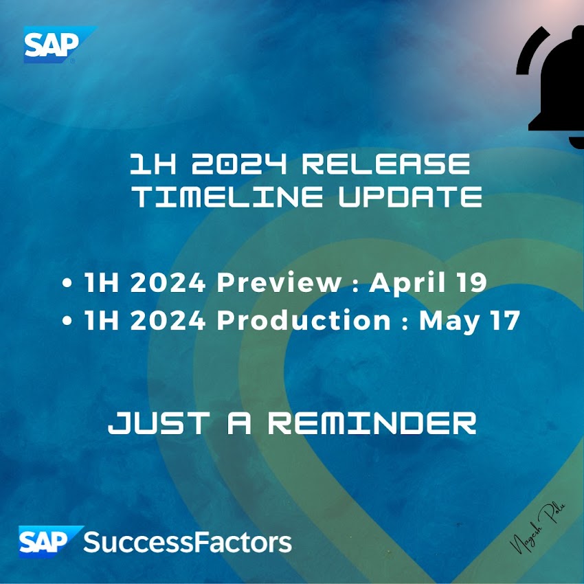 SAP SuccessFactors 1H 2024 Release Schedule