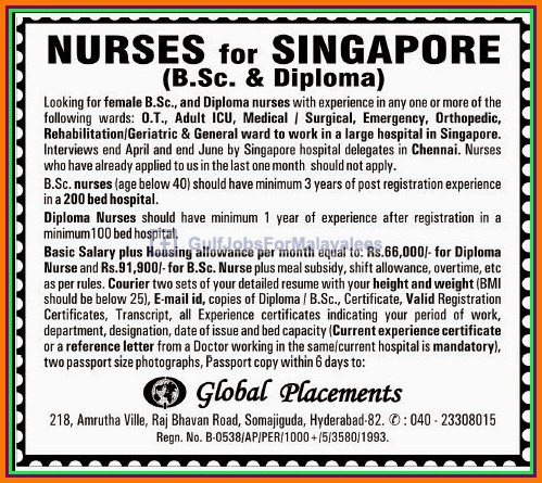 Nurse Jobs for Singapore 