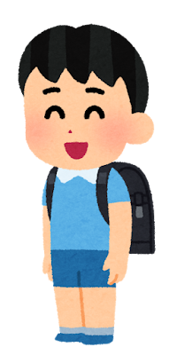 ランドセルを背負った子供のイラスト（男の子）