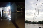 Diterjang Banjir, Jembatan Gantung Desa Batu Gajah Putus