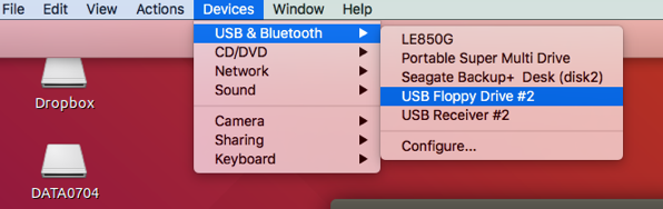 D The Devices Menu for USB  Bluetooth