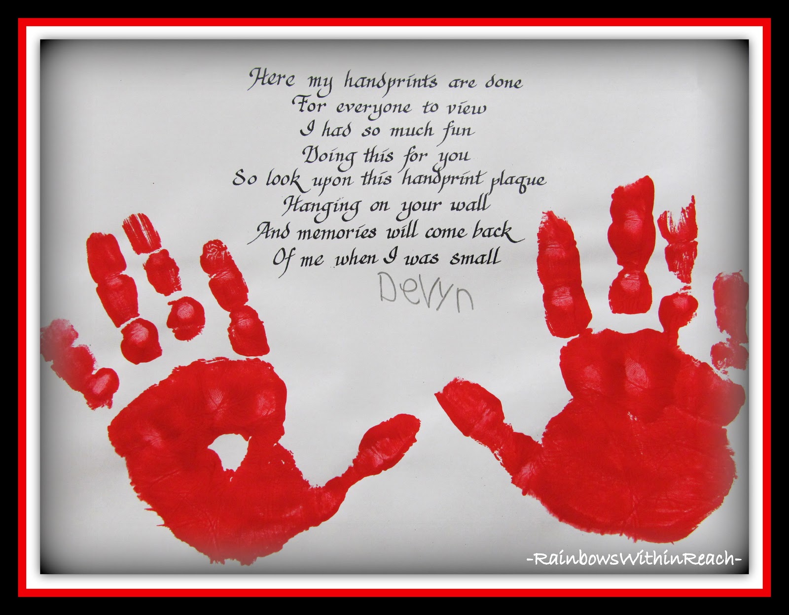 Santa Handprint Poem 8