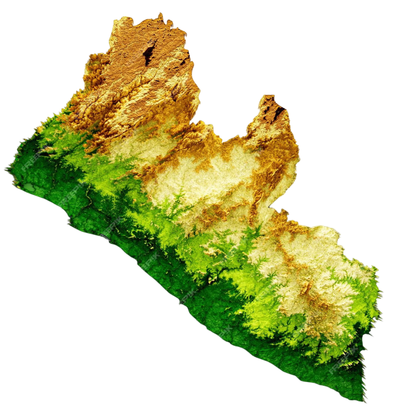 Liberia Relief Map