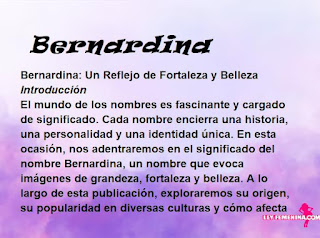 significado del nombre Bernardina