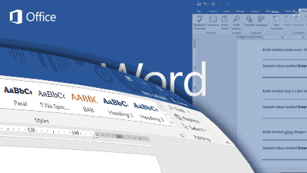 Gambar Membuat garis horizontal dengan cepat di halaman Word 2016