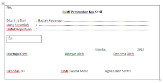 pemasukan kas kecil