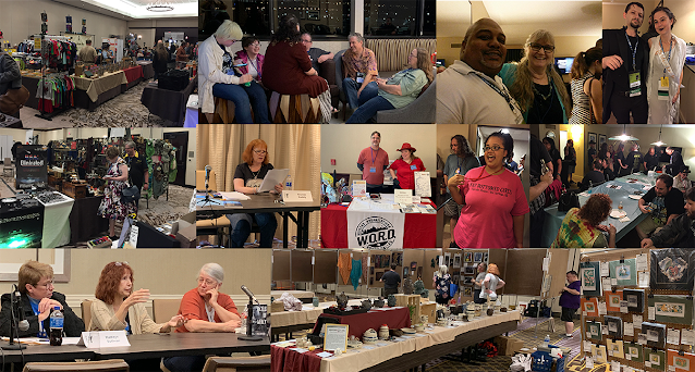 Glimpses of past years’ parties, places, art displays, and panel events at FenCon.