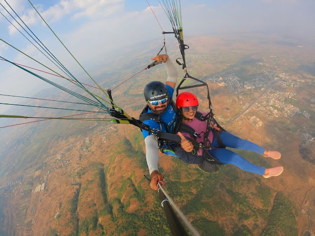 Paragliding is an eminent improvement in the brilliant mountain town of Kamshet.