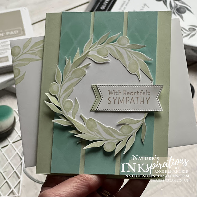 Olive Branch Sympathy Card (holding) | Nature's INKspirations by Angie McKenzie