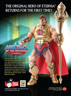 San Diego Comic Con 2009 Exclusive Masters of the Universe He-Ro Action Figure Print Ad