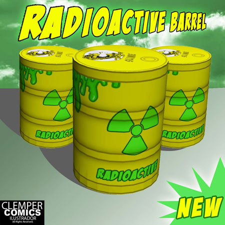 Radioactive Barrel Papercraft