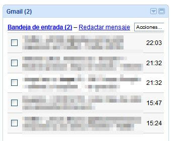 Widget de Gmail para iGoogle