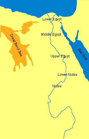 Map Of Ancient Egypt. Map of ancient Upper, Middle,