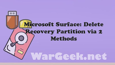 Microsoft Surface: Delete Recovery Partition via 2 Methods