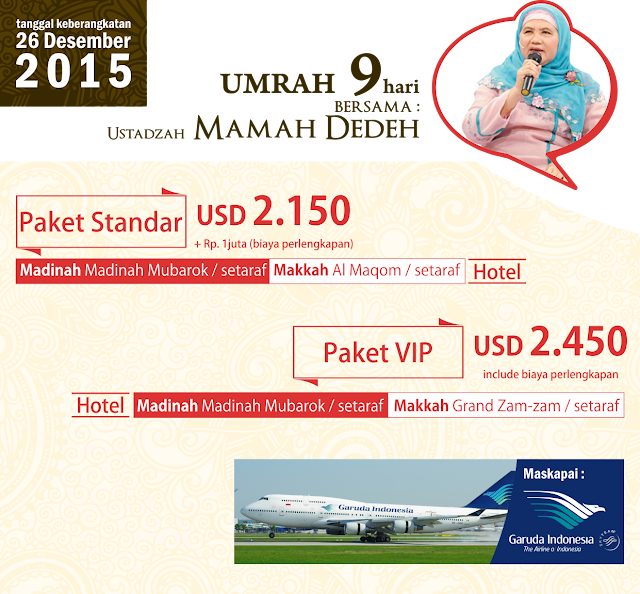 Paket Promo Umroh Bersama Mamah Dedeh