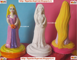 figurine ipsos pentru pictat pictat  rapunzel