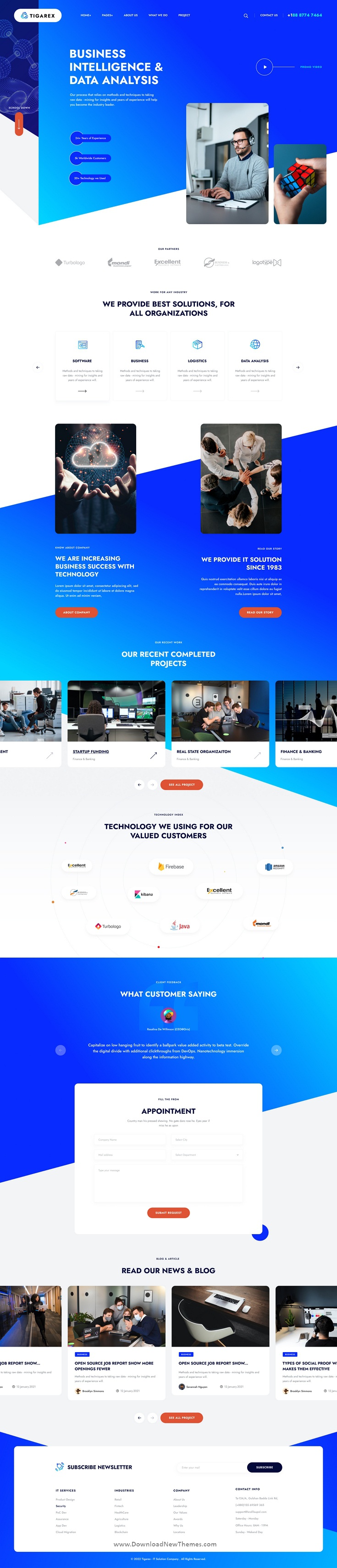 Download Technology & IT Solutions Premium Figma Template