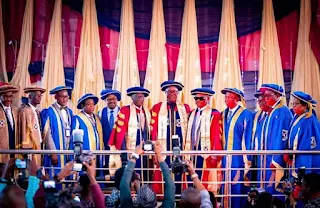 PHOTOS: Sanwo-Olu, Wike, Makinde Receive Honorary Doctorate From Ajayi Crowther University