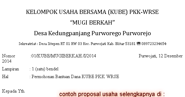 Contoh Proposal Usaha Singkat - Contoh 36