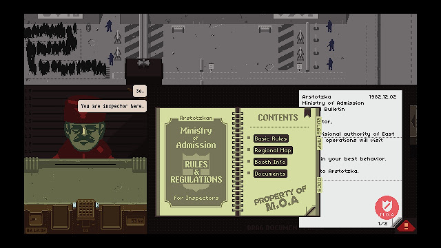 Screenshot of Papers, Please