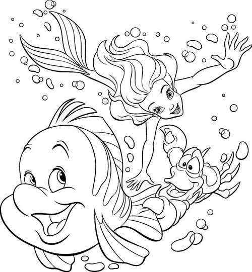 Princess Ariel Coloring Pages 6