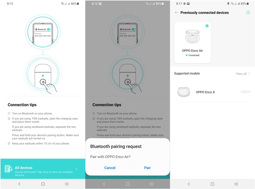 OPPO Enco Air (W32) Pairing with HeyMelody App