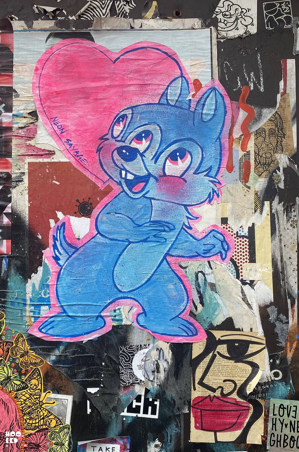 5 Brick Lane Street Art Hotspots for Paste-ups, Grimsby Street - Neon Savage