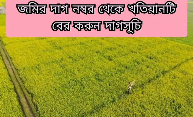 জমির দাগ নম্বর থেকে খতিয়ানটি বের করুন দাগসূচি সহজ নিয়মে