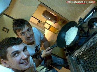 Fernando Muslera & Esteban Batista While Cooking