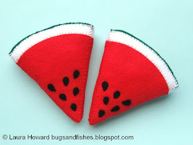 felt watermelon slices