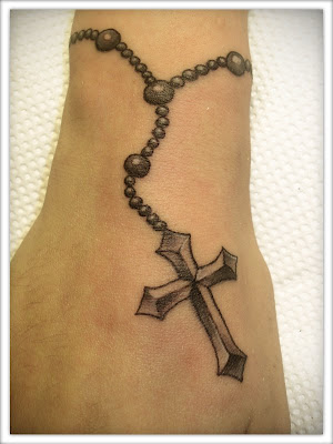tattoos on foot rosary