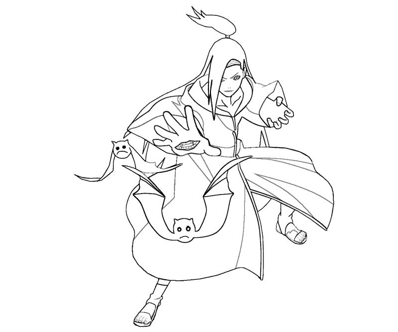 Printable Deidara 1 Coloring Page