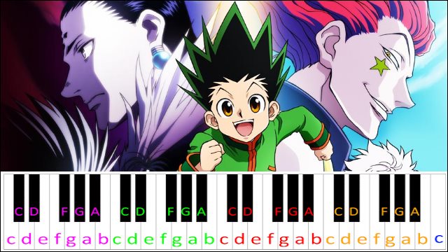 Departure! (Hunter X Hunter Op) Piano / Keyboard Easy Letter Notes for Beginners