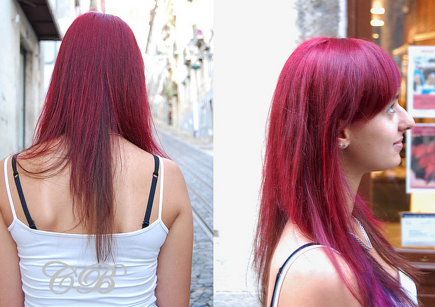 dark red hair colour chart