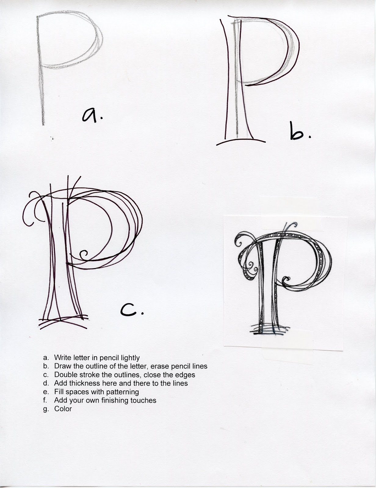 the full alphabet for each girl, but I also made individual worksheets ...