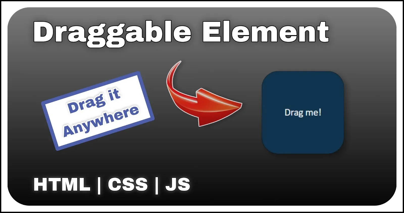 Drag Me Anywhere: Create draggable Element using JavaScript