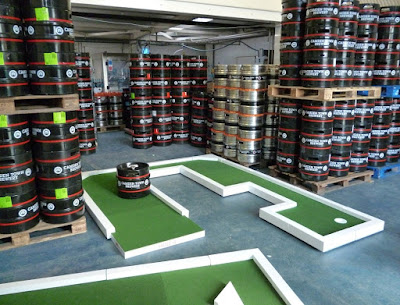 The Brewmaster's Open minigolf tournament at the Camden Town Brewery