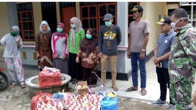 Tengah Pandemi Covid-19, Pemdes Akkotengeng Lakukan Penyemprotan Disinfektan