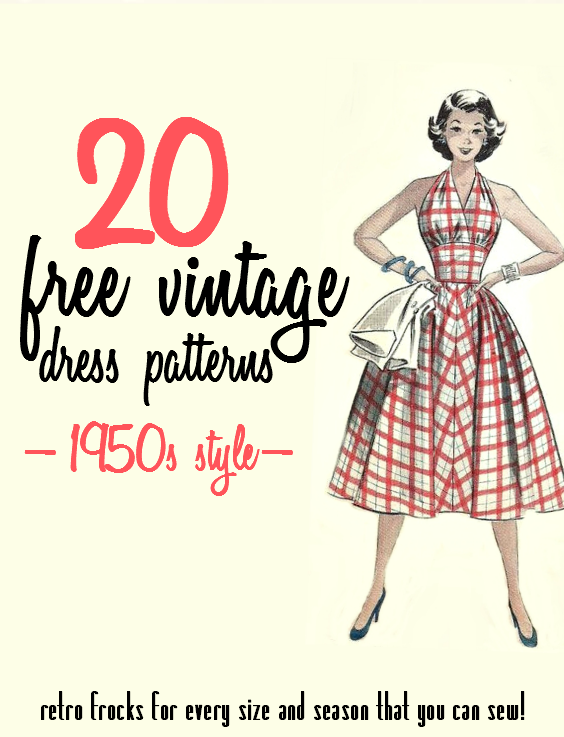 FREE VINTAGE SEWING PATTERNS / Va-Voom Vintage  Vintage Fashion, Hair  Tutorials and DIY Style