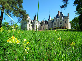 The back of the Chateau de Cande.  Indre et Loire, France. Photographed by Susan Walter. Tour the Loire Valley with a classic car and a private guide.