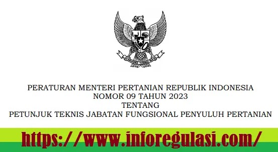 Permentan Nomor 9 Tahun 2023 Tentang Juknis Jabatan Fungsional Penyuluh Pertanian