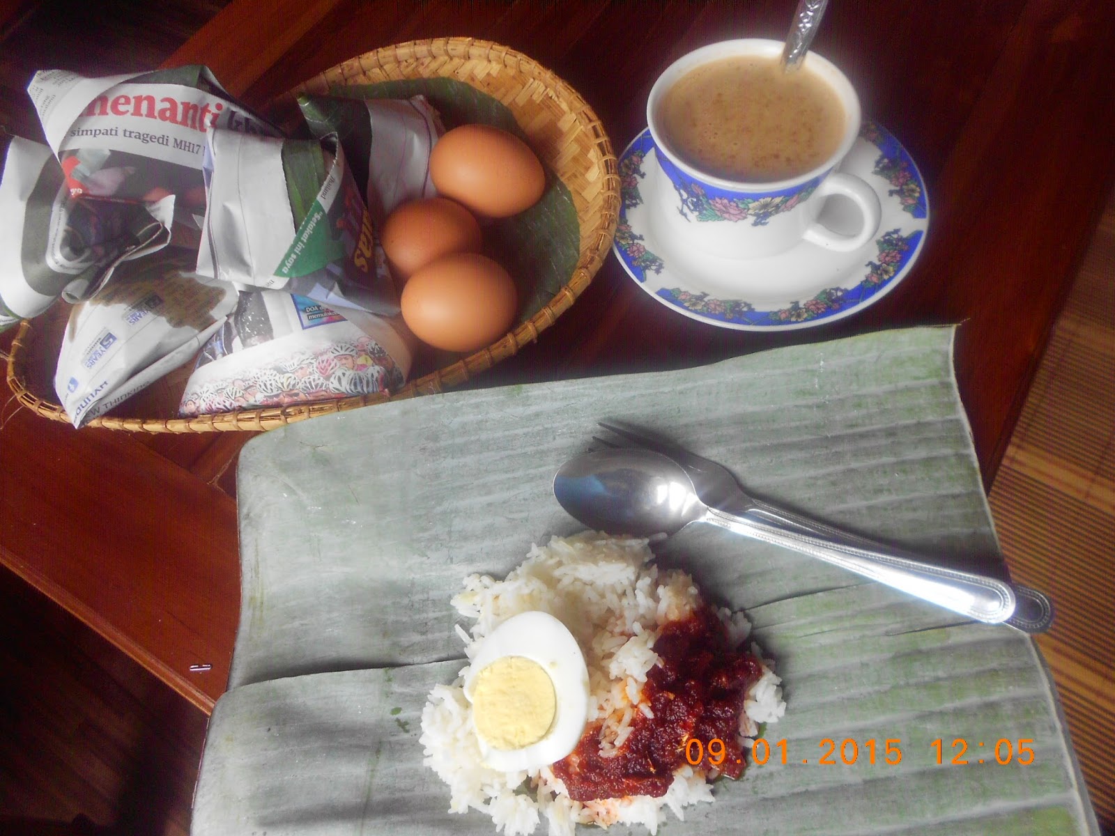 namakucella NASI  LEMAK  BUNGKUS DAUN PISANG 