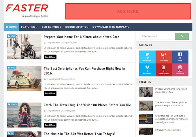 Fastee free Blogger Template