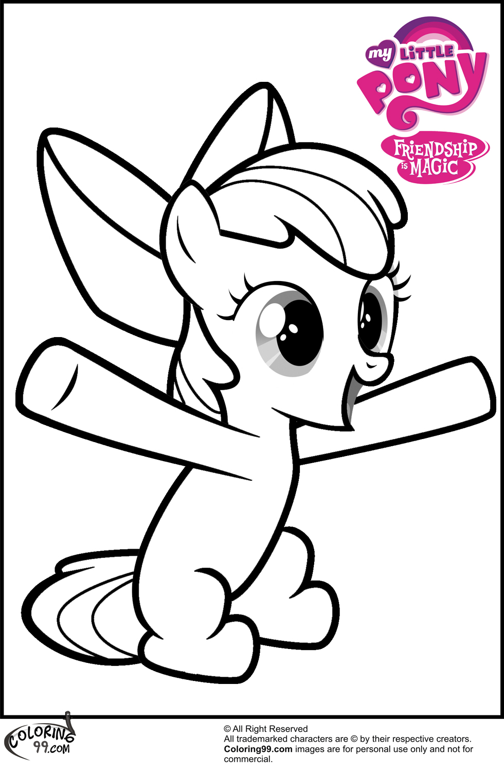 Download MLP Apple Bloom Coloring Pages | Team colors