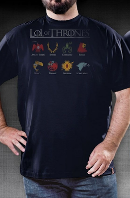 Ops, me confundi... Camiseta geek da League of Legends ou Game Of Thrones?