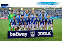 C. D. LEGANÉS. Temporada 2019-20. Cuéllar, Rosales, Martin Braithwaite, Tarín y Siovas; En-Nesyri, Jonathan Silva, Óscar Rodríguez, Eraso, Bustinza y Rubén Pérez. C. D. LEGANÉS 0 C. ATLÉTICO OSASUNA 1 (Chimy Ávila). 17/08/2019. Campeonato de Liga de 1ª División, jornada 1. Leganés, Madrid, estadio de Butarque.